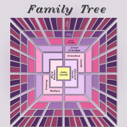 Design a unique and stylish way of showing the family tree Diseño de GRAOGRAMAN