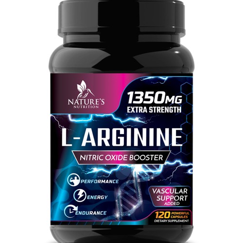 Powerful L-Arginine Capsules Design Needed for Nature's Nutrition Design by Wfemme