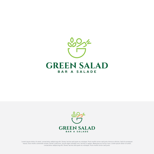 GREEN SALAD need his logo Design by Raju Anto