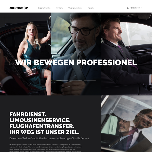 Design by DoubleK titled "Exclusive transportation services."