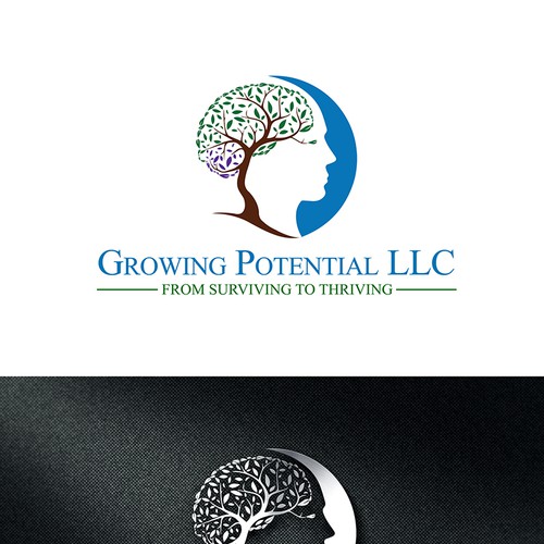 Create a brain tree logo for counseling children and adolescents with ...