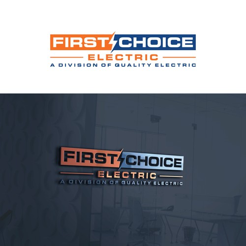 "Design a modern, simple logo for First Choice Electric NJ" winning 
