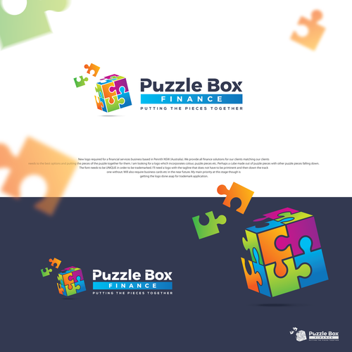 Design a fun Puzzle Box design that stands out of the crowd! Design by uxboss™