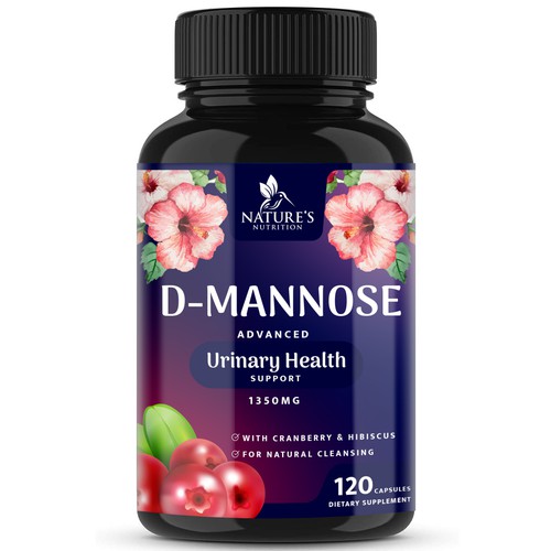 Colorful D-Mannose Design Needed for Nature's Nutrition Design by R O S H I N