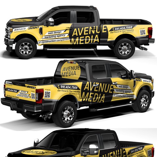 Need A Powerful / Aggressive Construction-Focused Wrap For Our Ford Raptor! Design by Nick T.