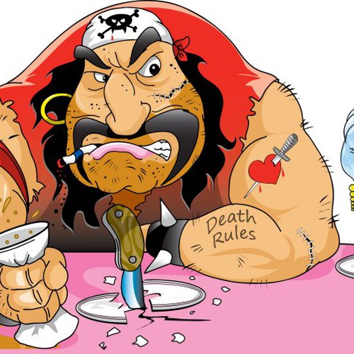 humorous cartoon-style graphic Design by pcarlson