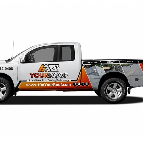 10xYourRoof - truck wrap Design by T i f a n y' s