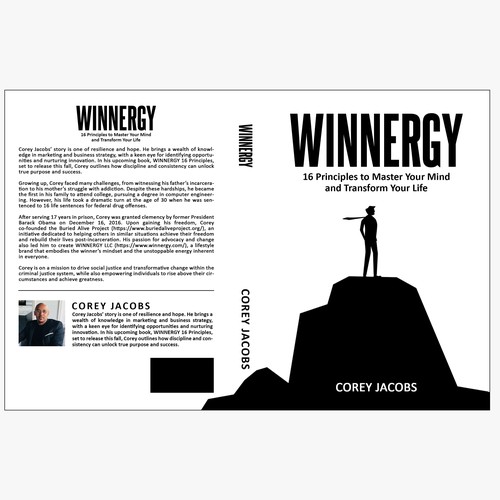 Design a sleek book cover for a man who wants to transform your mind and life! Design by Aziel Design