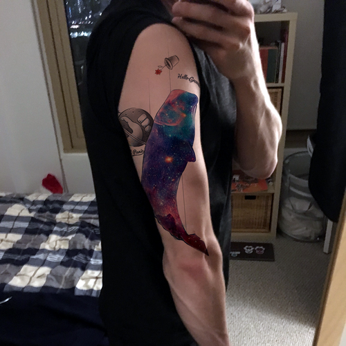 galaxy sleeve tattoo