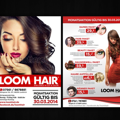 Seeking for hair salon flyers with glammer and bling bling effect |  Postcard, flyer or print contest | 99designs