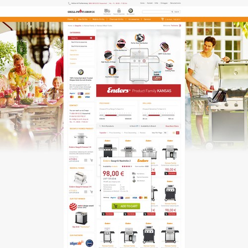 Online-Shop Design: New design for grill-profi-shop.de Design von Technology Wisdom