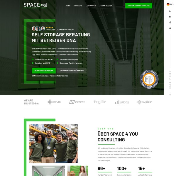 Design by DIGITOSS® titled "SELF STORAGE COMPANY WEBSITE DESIGN"
