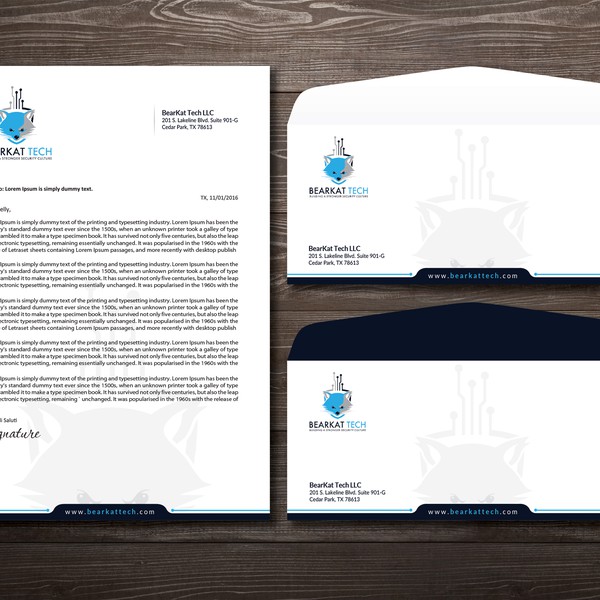 Modern and creative stationery design 