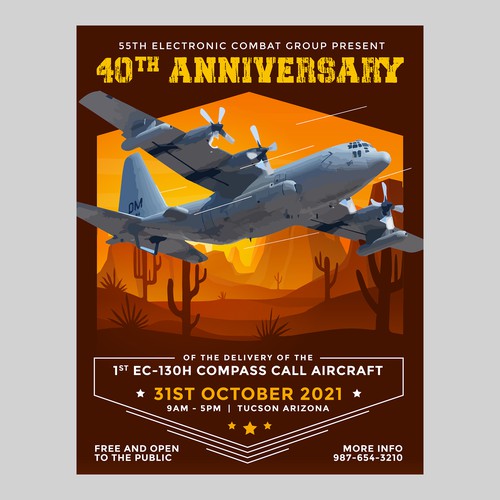 Air Force Flying Group 40th Anniversary Celebration Design by B88B