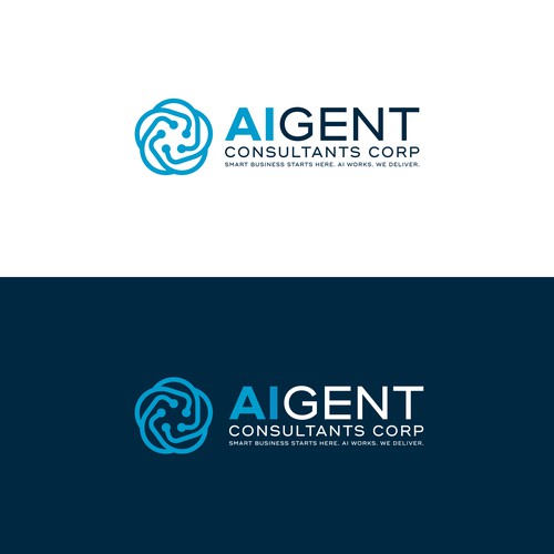 AI Agent Company: Appealing to small to medium sized businesses. Design by polykindly
