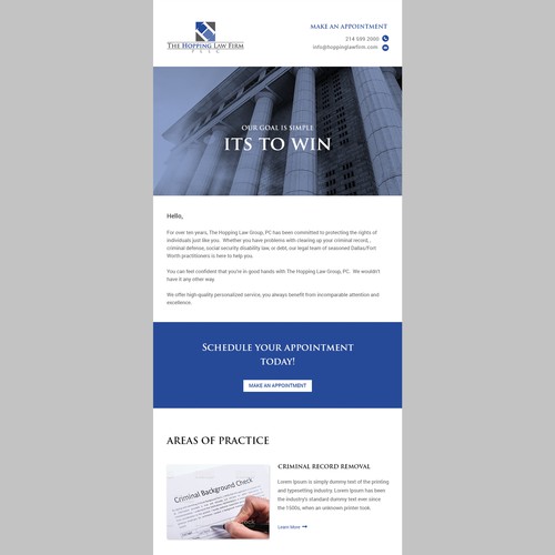 Designs Law Firm Newsletter Template Email contest