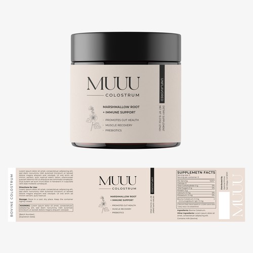Design an aesthetic label for our Colostrum Product Design von emmafoo