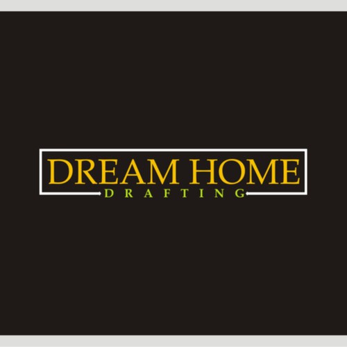 Creative word art logo for architectural design based company; Dream Home Drafting Design by aanghoki