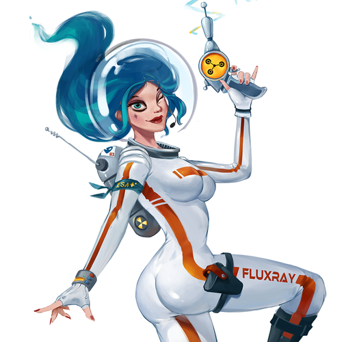 Space Girl Illustration Design by SilentWhisper