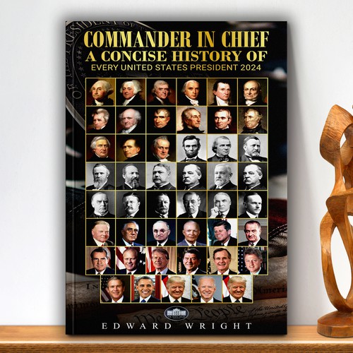 Regal book cover design for a presidential history book. Design by Walliedovich