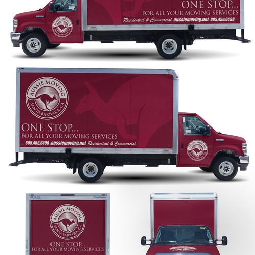 Design Classic Moving Truck artwork for a Santa Barbara Moving Co. Design by aricaturrash