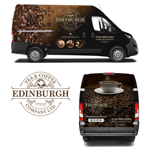 Design a show stopping Van Wrap for Edinburgh Tea and Coffee Co. Design by Christina_Designs