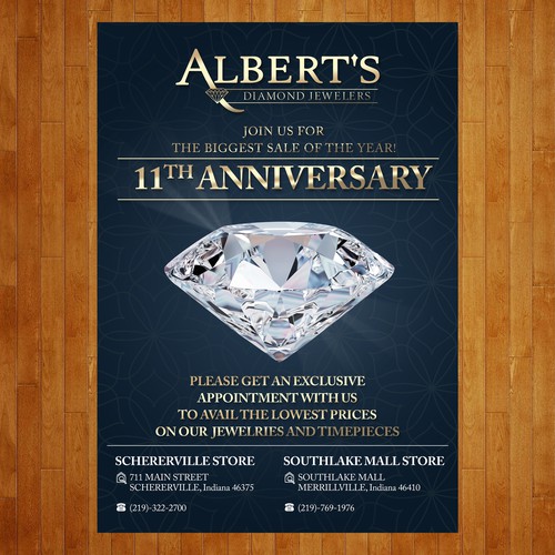 Create a Jewelry Store Anniversary Sale Postcard Postcard, flyer or