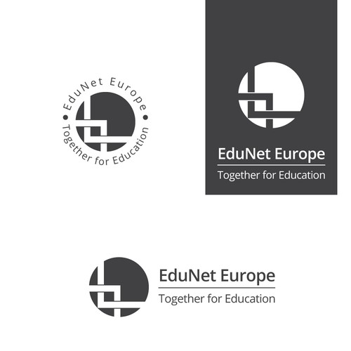 Logo for Education Network: minimalist elements forming a network Design by I_Isnaini