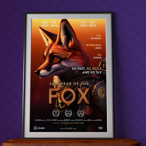 Life360 2023 Year of the Fox Poster Design by Hamza' ART