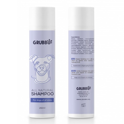 Design label for dog shampoo Design réalisé par intanamir