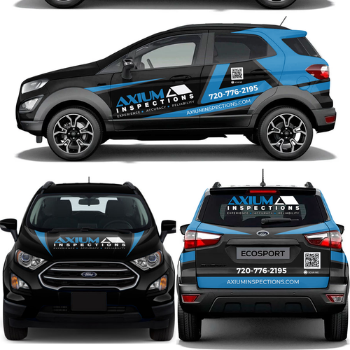 Partial Wrap For Black 2020 Ford EcoSport Design by theANUNGs