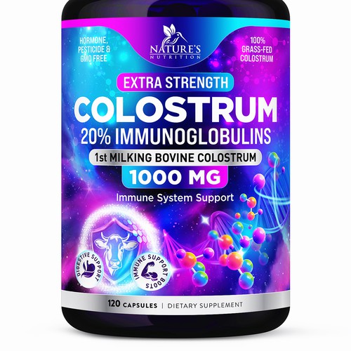 Powerful, Colostrum Design Needed for Nature's Nutrition Design by FreshApple@Michelle