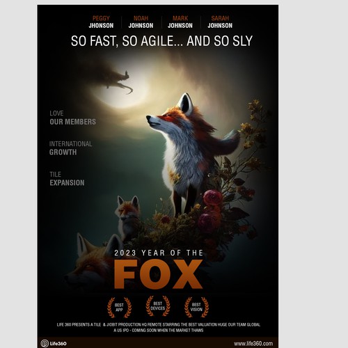 Design di Life360 2023 Year of the Fox Poster di Bittu2015