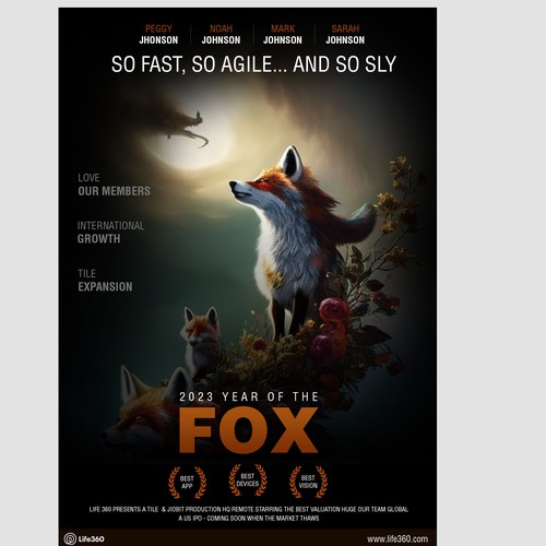 Life360 2023 Year of the Fox Poster Design by Bittu2015