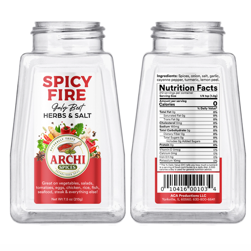 We need a modern eye catching label for a premium seasoning brand Design by Moya89