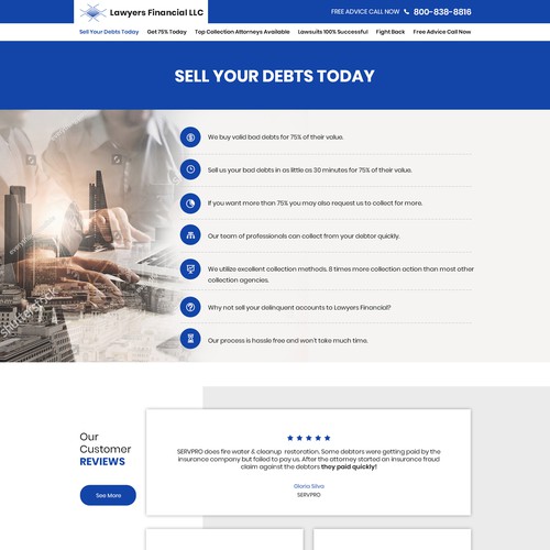 Debt Collection Website Design by Creative GS