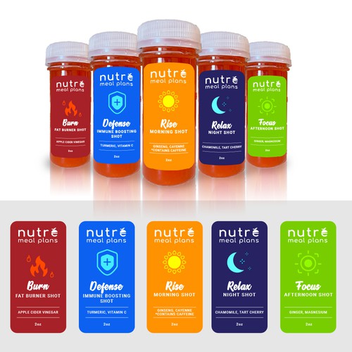 Small Wellness Shot Label! Design by capulagå™