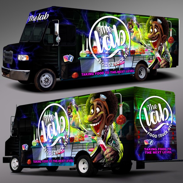 Design by Syns&Graphix™ titled "The Lab Food truck Wrap"