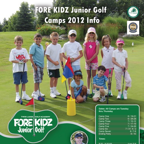 Twin Lakes Golf Academy / FORE KIDZ Junior Golf Camps needs a new print or packaging design Réalisé par doxea