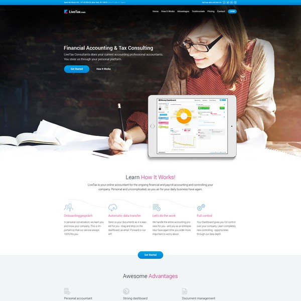 Design by WebBox titled "LiveTax Website"