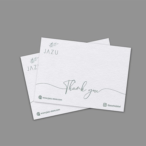 Thank you note for jewellery brand. Design by Xnine