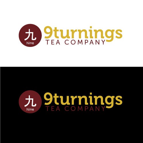 Tea Company logo: The Nine Turnings Tea Company Diseño de moltoallegro