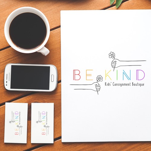 Be Kind!  Upscale, hip kids clothing store encouraging positivity Design por Jemcalija