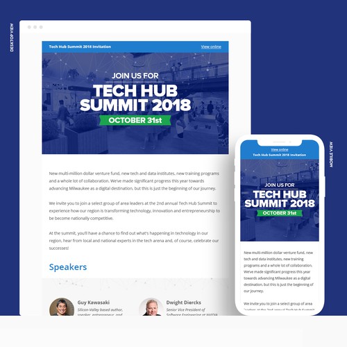 Technology Event Invitation - '2nd Annual Tech Hub' Design by alexbombaster