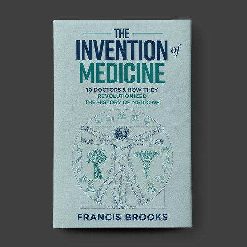 Creative book cover making the history of medicine fun, light-hearted and modern Design by U.T