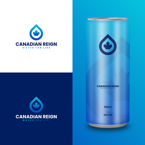 Logo design for a Canadian Canned Water Design réalisé par Direwolf Design