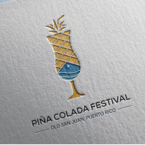 Piña Colada Festival Logo and Branding Package Design by smitadesign