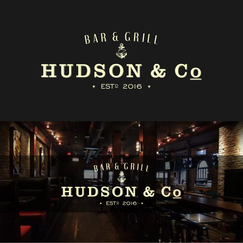 Ontwerpen | Hudson & Co | Bar and Grill | Logo ontwerp ontwerpwedstrijd