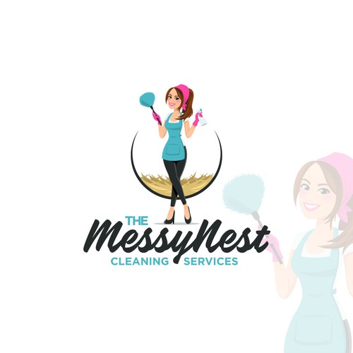 Logo design for cleaning girl...very cool, updated, fun but ...