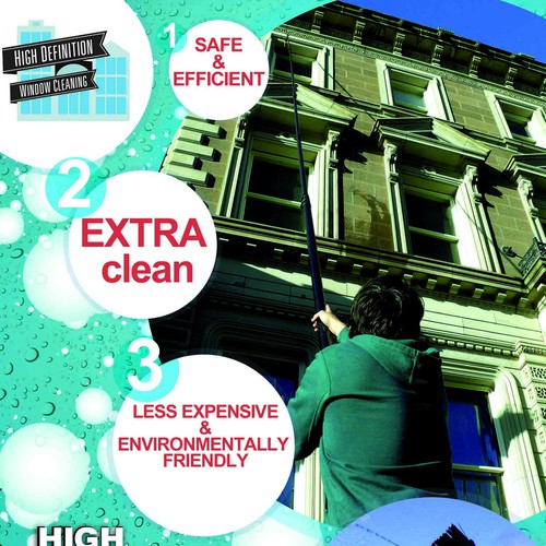 postcard or flyer for High Definition Window Cleaning Diseño de Johnny White